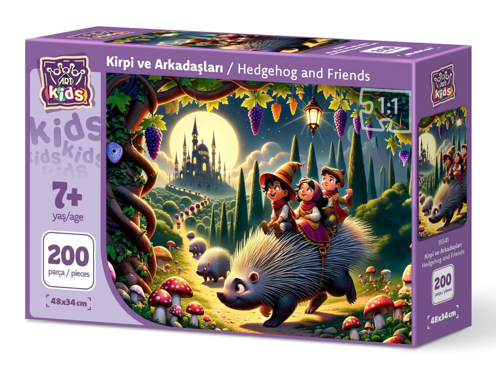 Art Çocuk Kirpi Ve Arkadaşları 200 Parça Puzzle