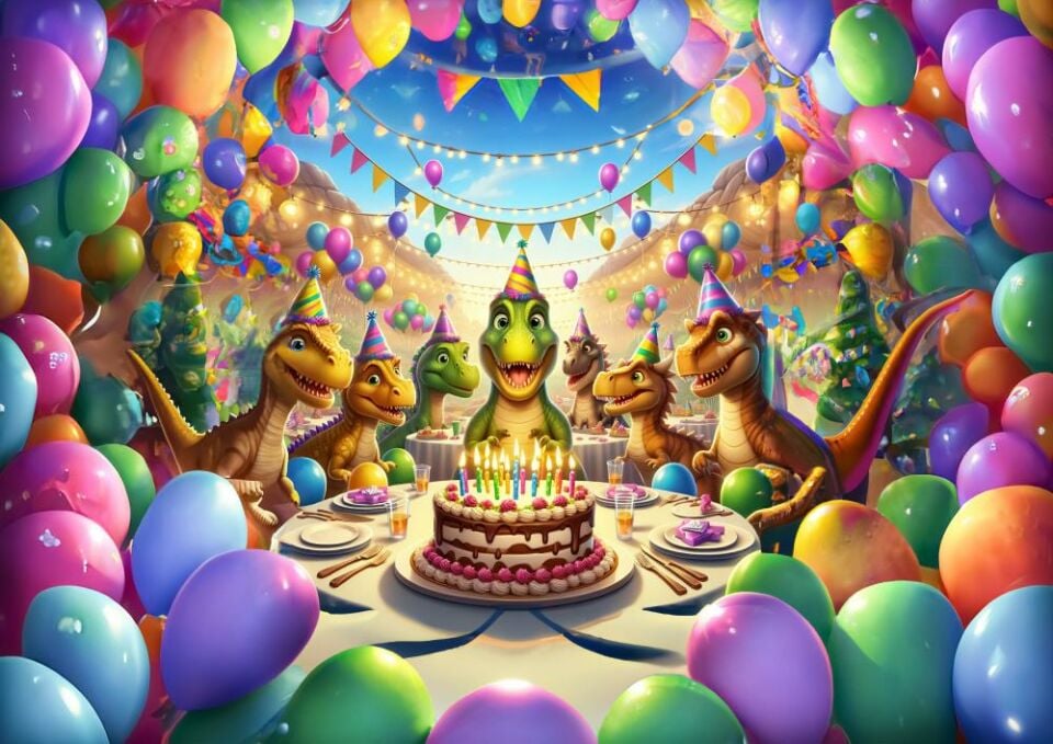 Art Çocuk Dinazor Partisi 50 Parça Puzzle