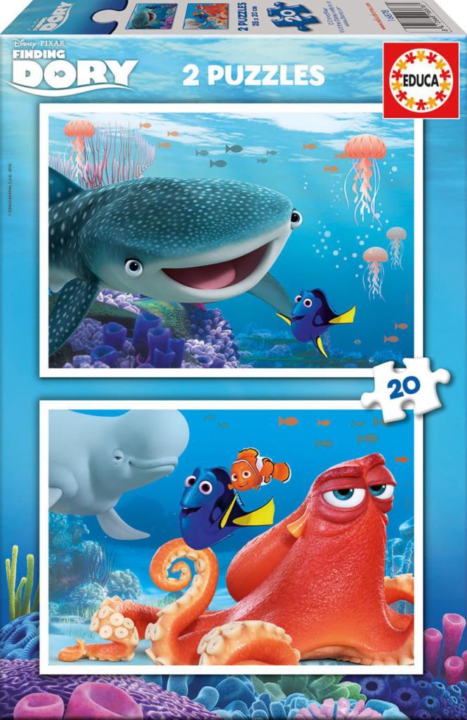 Educa Puzzle Finding Dory, Disney 2 X 20 Parça