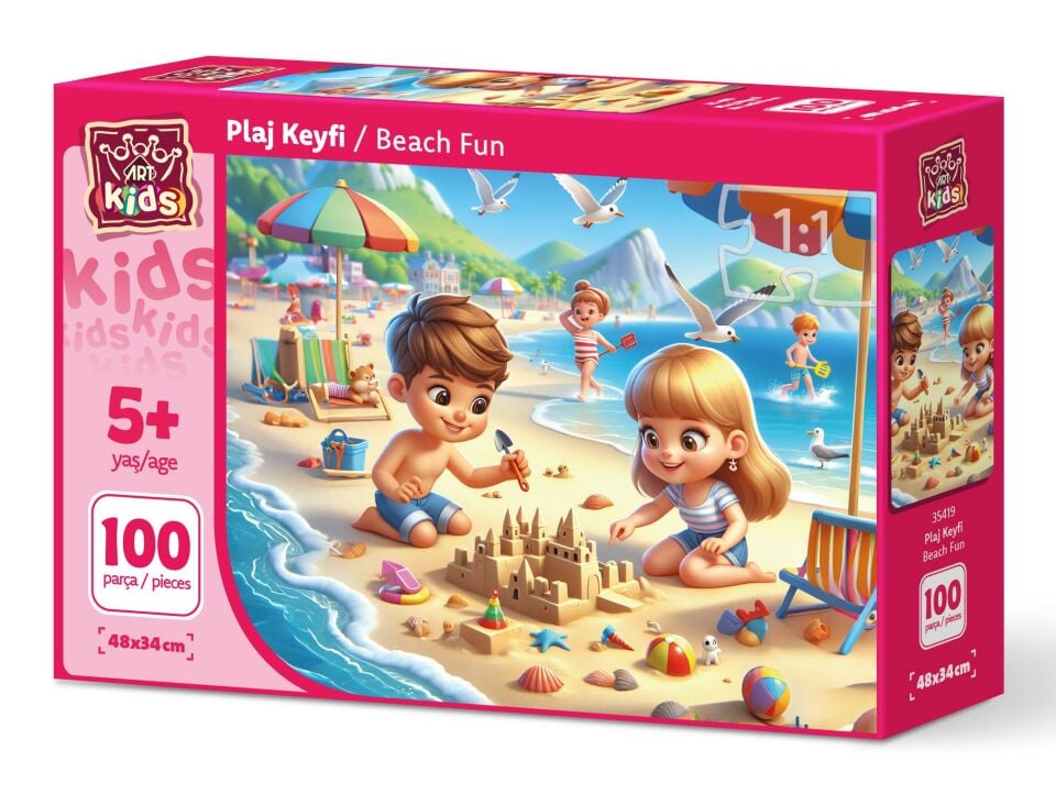 Art Çocuk Plaj Keyfi 100 Parça Puzzle