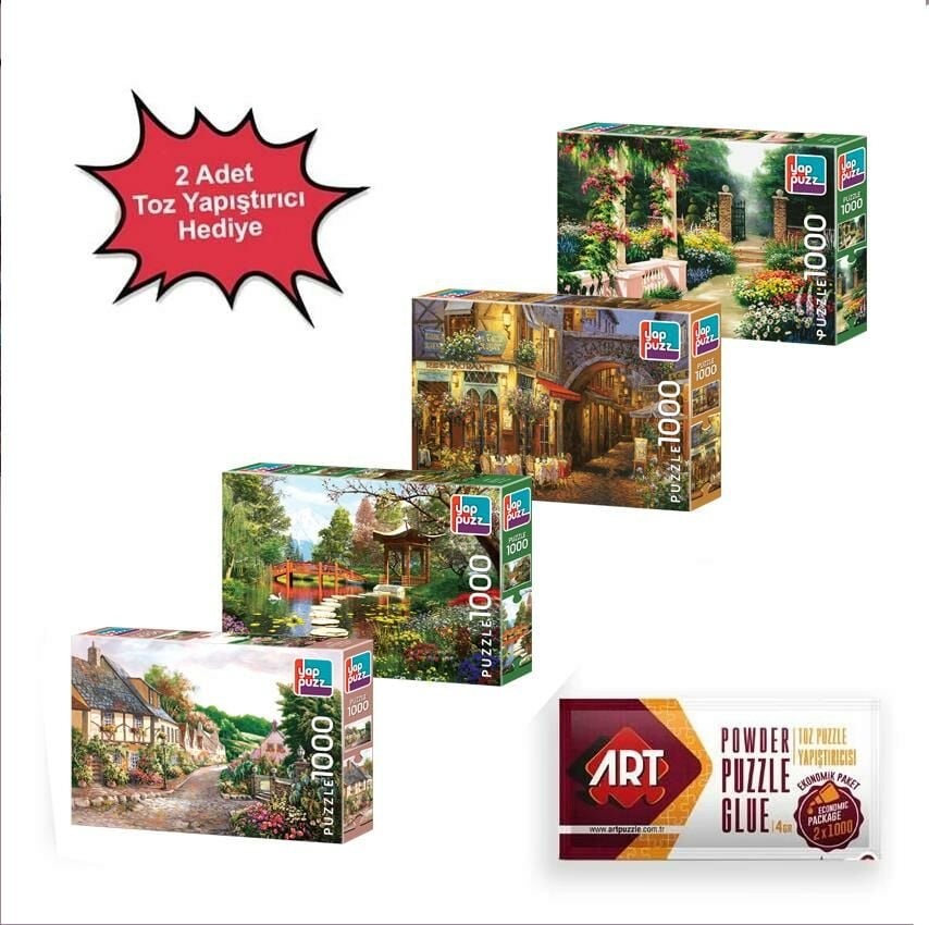 Yappuzz 1000 parça 4'lü Set Yapıştırıcı Hediyeli