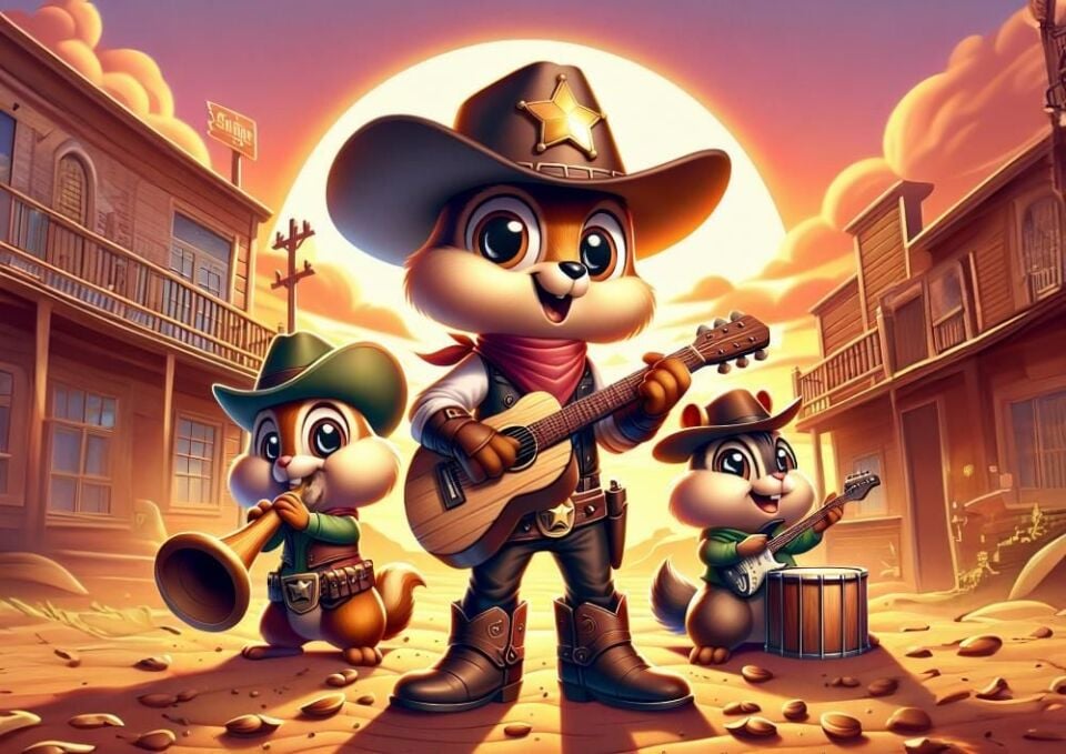 Art Çocuk Müzisyen Kovboylar 100 Parça Puzzle