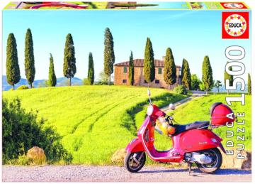 Educa Puzzle Scooter In Toscana 1500 Parça Puzzle
