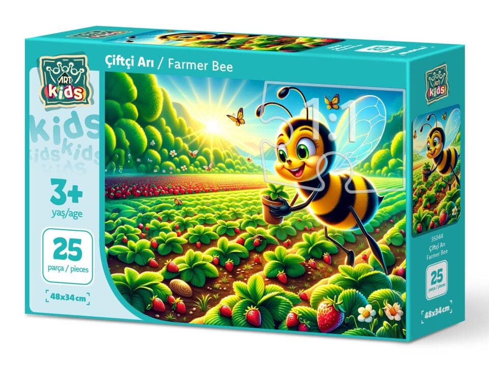 Art Çocuk Çiftçi Arı 25 Parça Puzzle