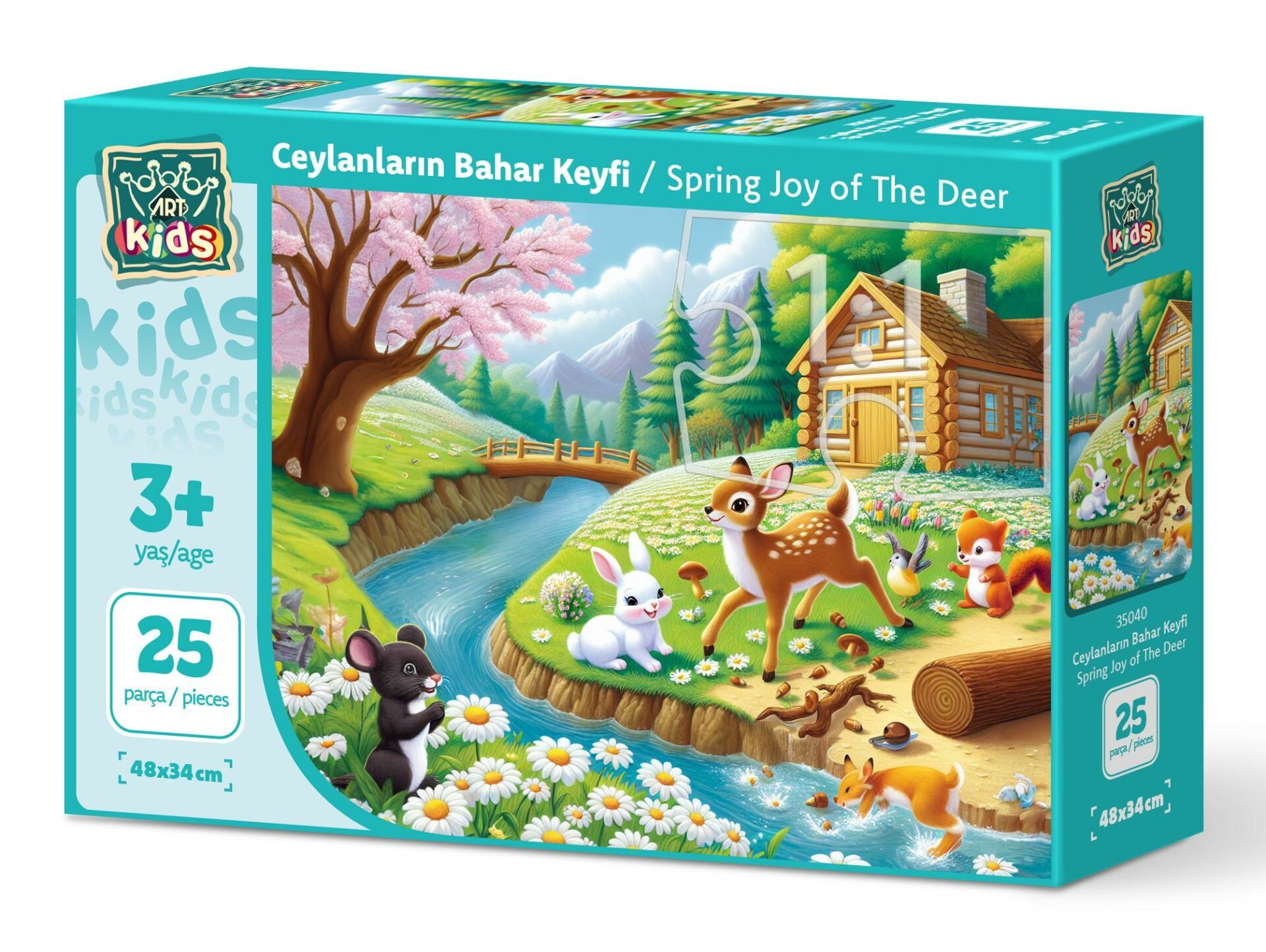 Art Çocuk Ceylanların Bahar Keyfi 25 Parça Puzzle