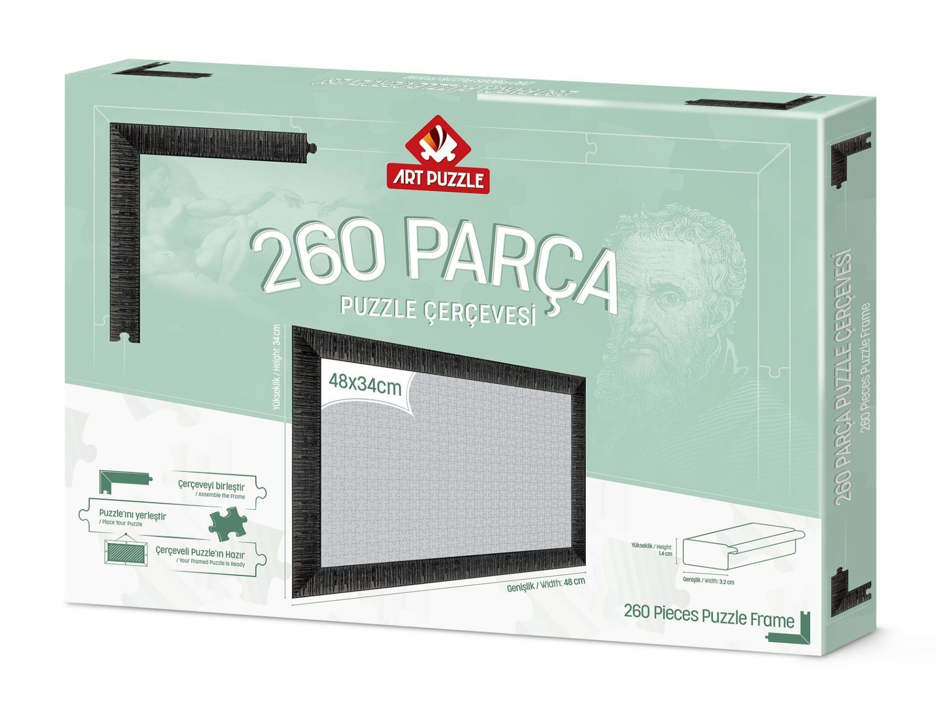 Art Puzzle Siyah 260 Parça Demonte Puzzle Çerçevesi