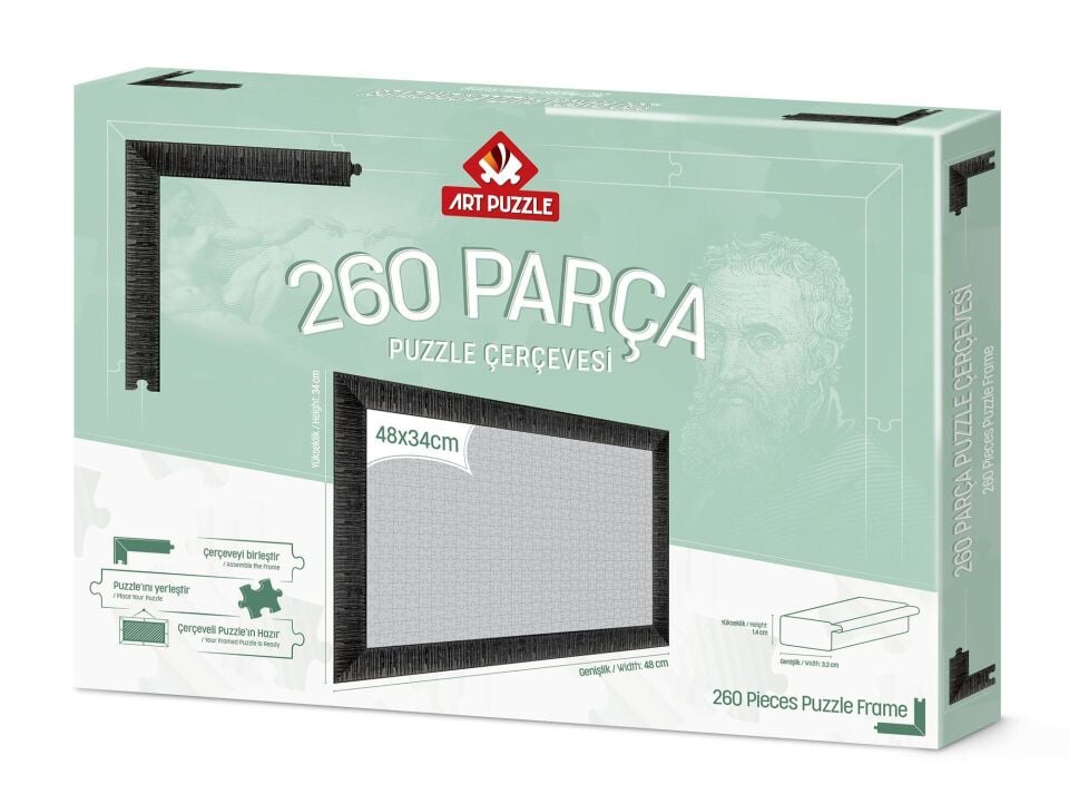 Art Puzzle Siyah 260 Parça Demonte Puzzle Çerçevesi