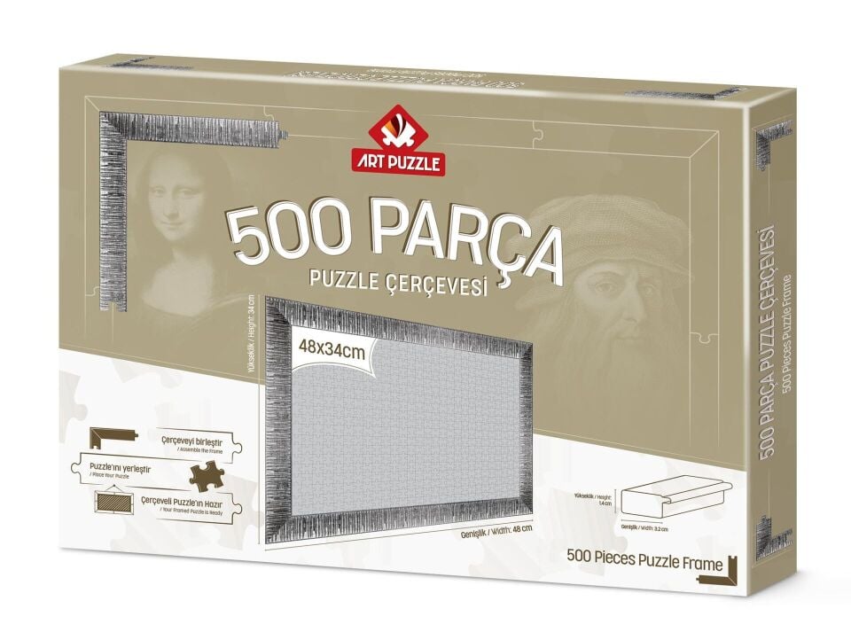 Art Puzzle Gümüş 500 Parça Demonte Puzzle Çerçevesi