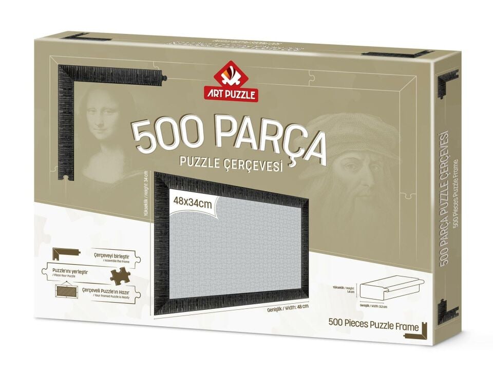 Art Puzzle Siyah 500 Parça Demonte Puzzle Çerçevesi