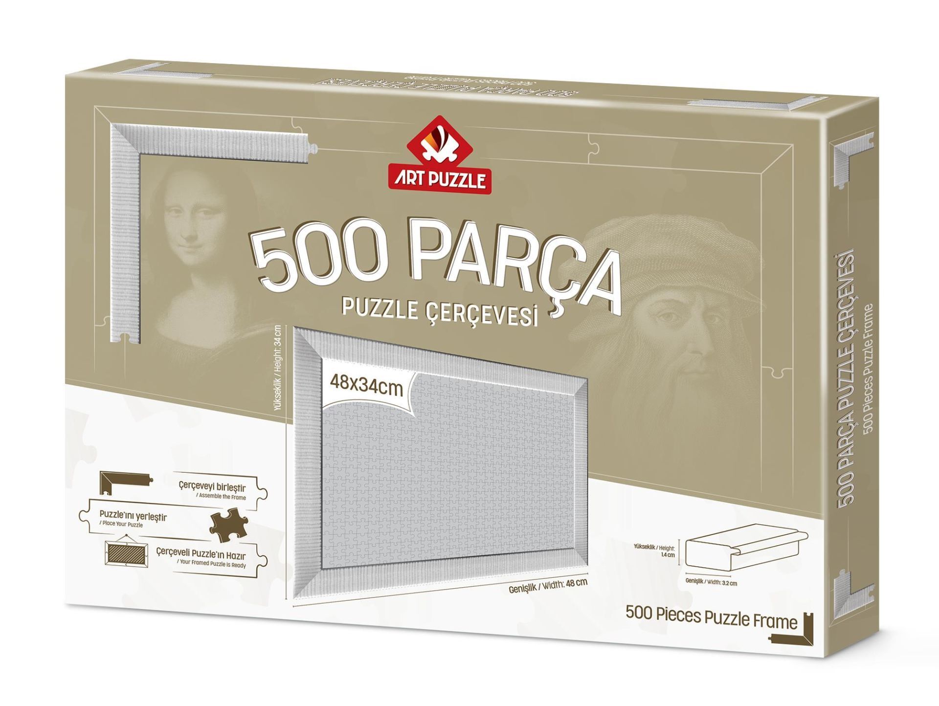 Art Puzzle Beyaz 500 Parça Demonte Puzzle Çerçevesi