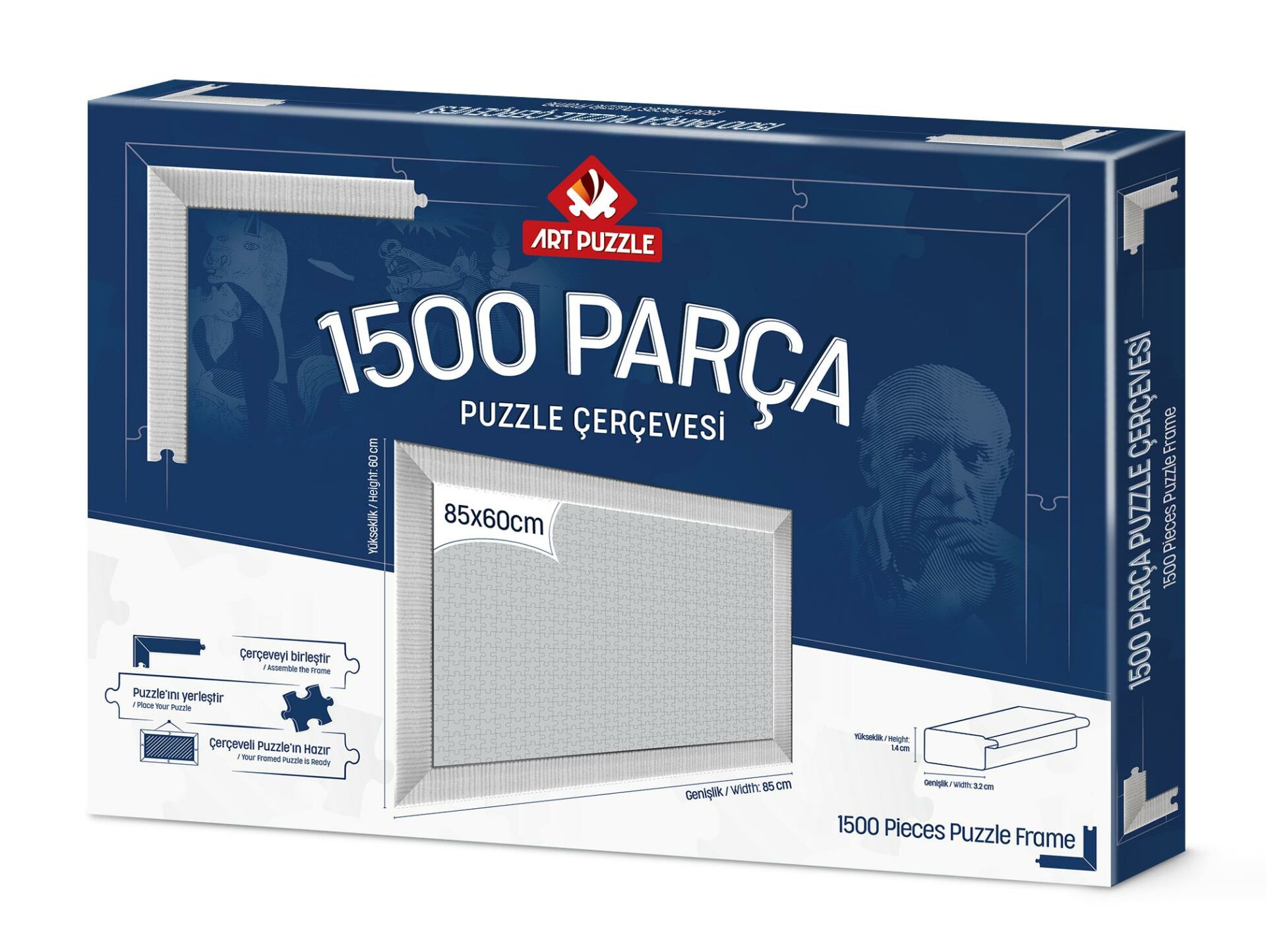 Art Puzzle Beyaz 1500 Parça Demonte Puzzle Çerçevesi