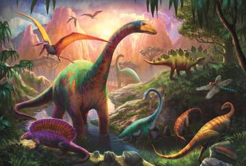Trefl Puzzle Dinosaurs's Land 100 Parça Yapboz