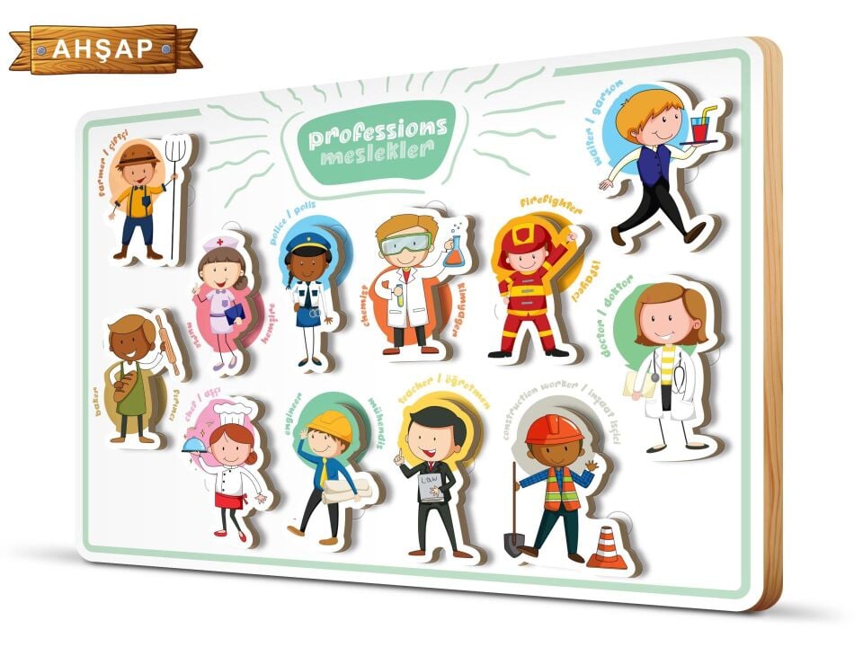 Art Puzzle Meslekler Ahşap Frame Puzzle
