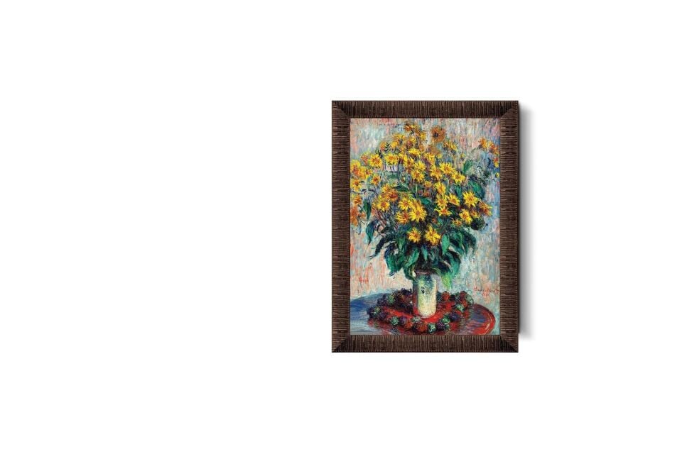 Art Puzzle Kudüs Enginar Çiçekleri, Claude Monet 1000 Parça Çerçeveli Puzzle