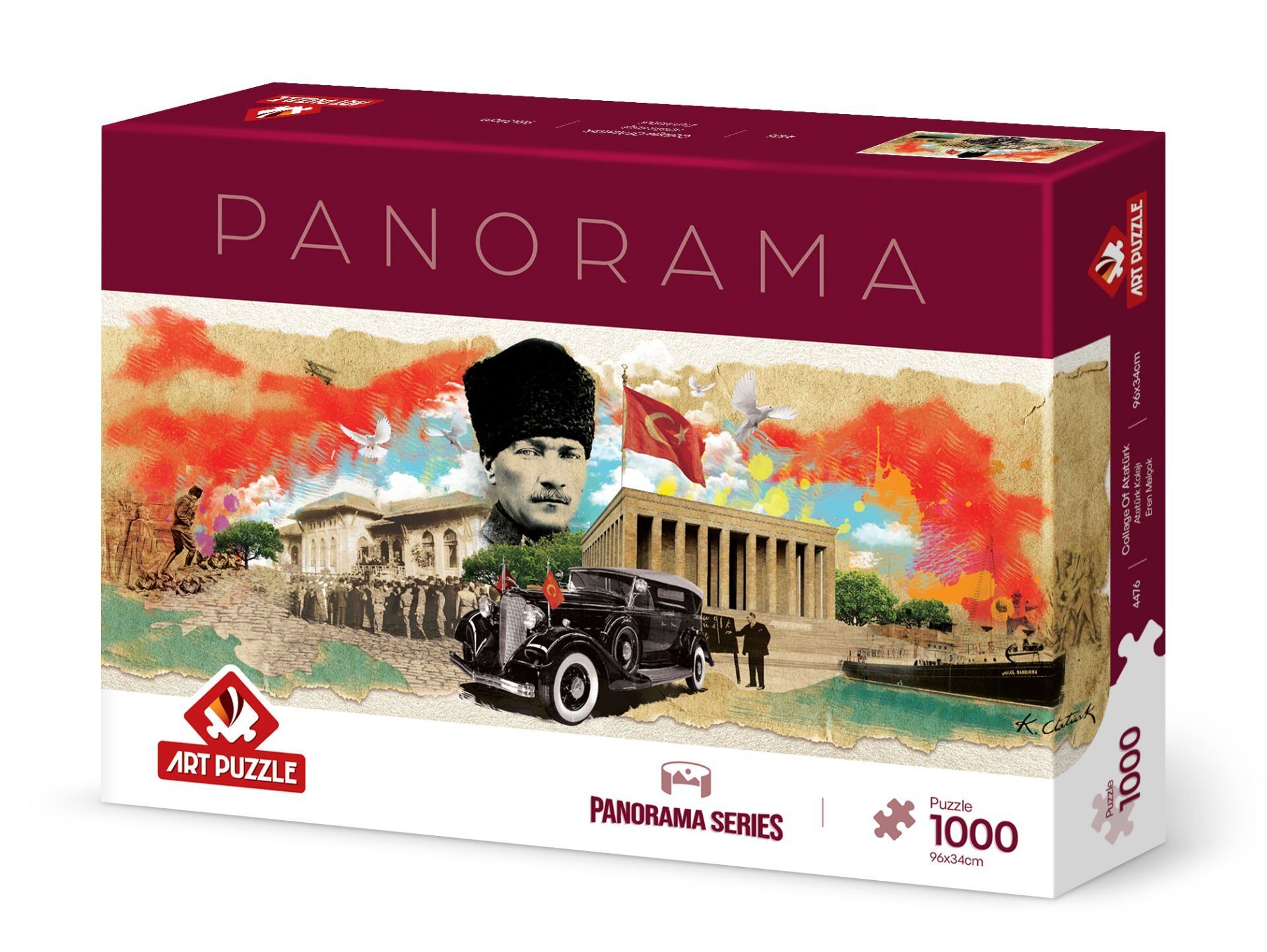 Art Puzzle Atatürk Kolajı  1000 Parça Panorama Puzzle