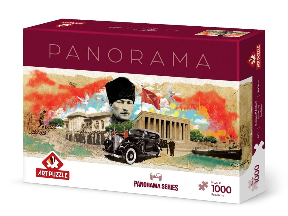 Art Puzzle Atatürk Kolajı  1000 Parça Panorama Puzzle