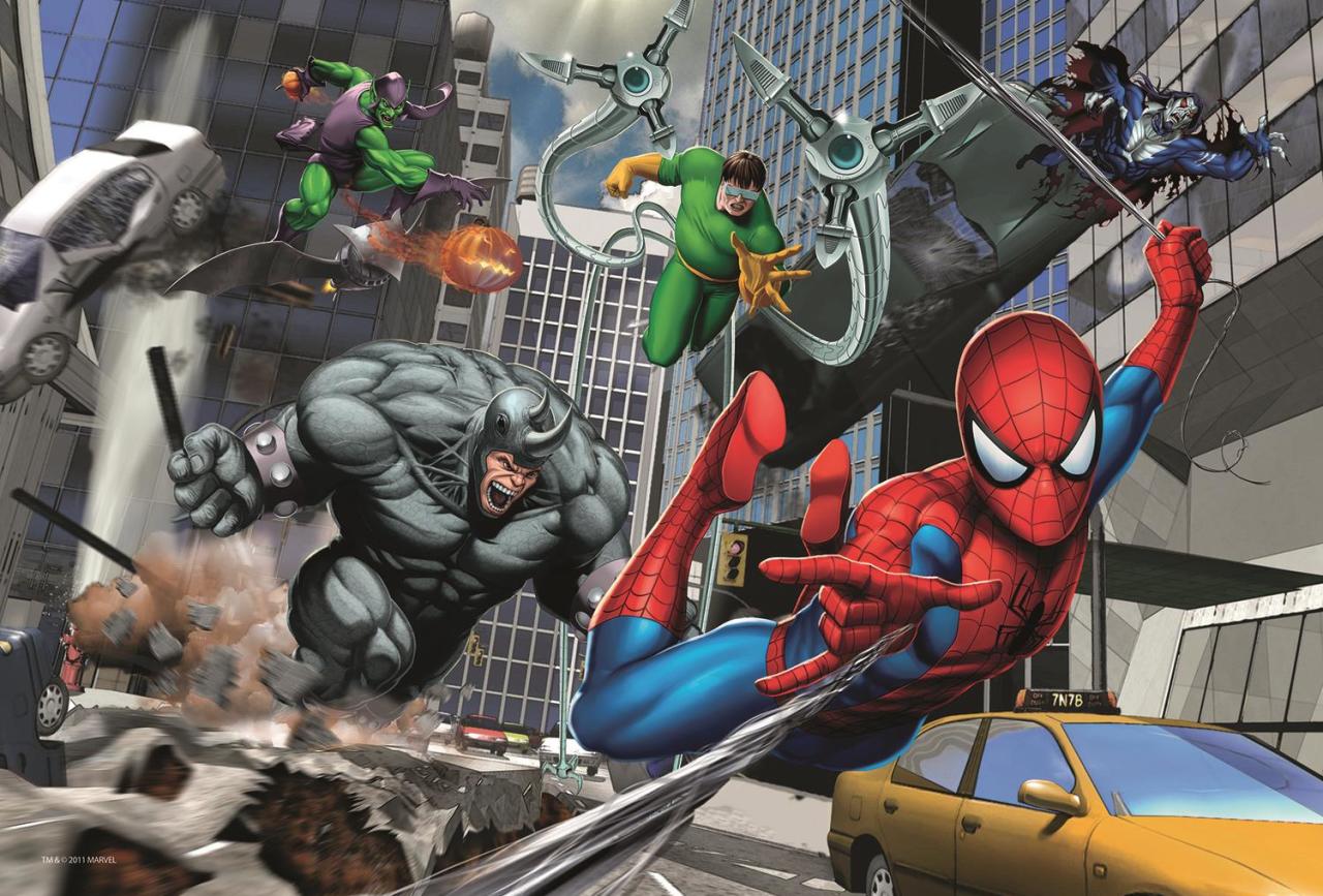 Trefl Puzzle Spiderman Attack, Marvel 100 Parça Yapboz