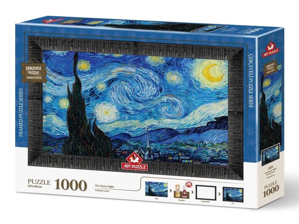 Art Puzzle Yıldızlı Gece 1000 Parça Çerçeveli Puzzle