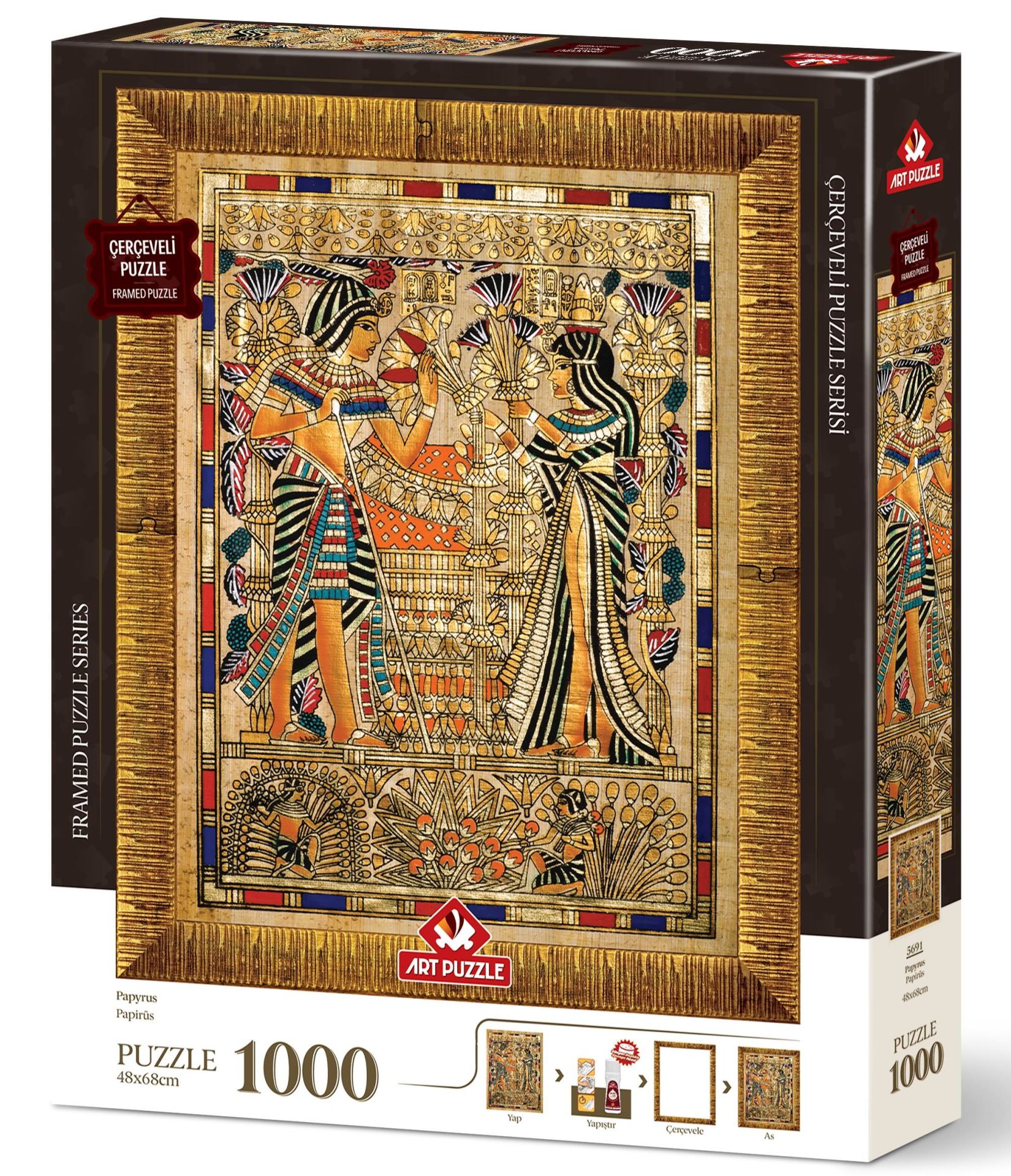Art Puzzle Papirüs 1000 Parça Çerçeveli Puzzle