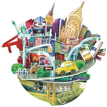 Cubic Fun New York Şehir Kompozisyonu