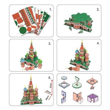 Cubic Fun St. Basil's Katadrali - Rusya (Led Işıklı)