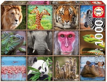Educa Puzzle Wild Animals Collage 1000 Parça Puzzle