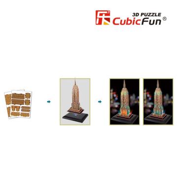Cubic Fun Empire State Binası - ABD (Led Işıklı)