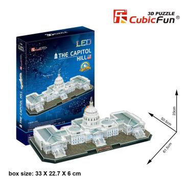 Cubic Fun Capitol Hill Kongre Binası - ABD (Led Işıklı)