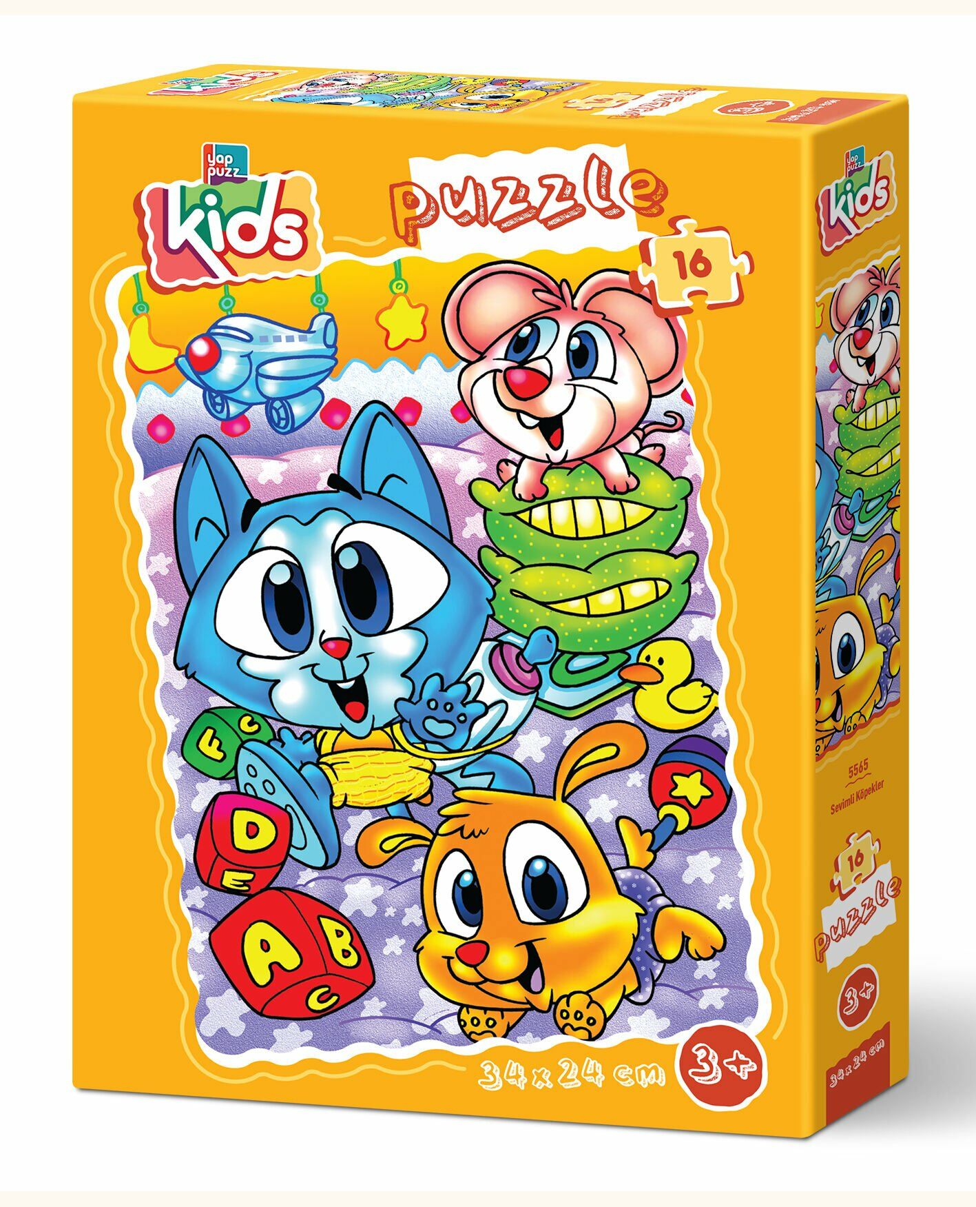 Yappuzz Sevimli Köpekler 16 Parça Çoçuk Puzzle