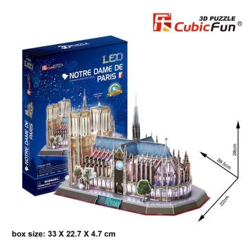 Cubic Fun Notre Dame Kilisesi - Fransa (Led Işıklı)