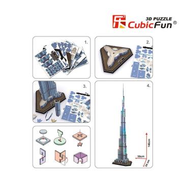 Cubic Fun Burj Halife Binası - Dubai (Led Işıklı)