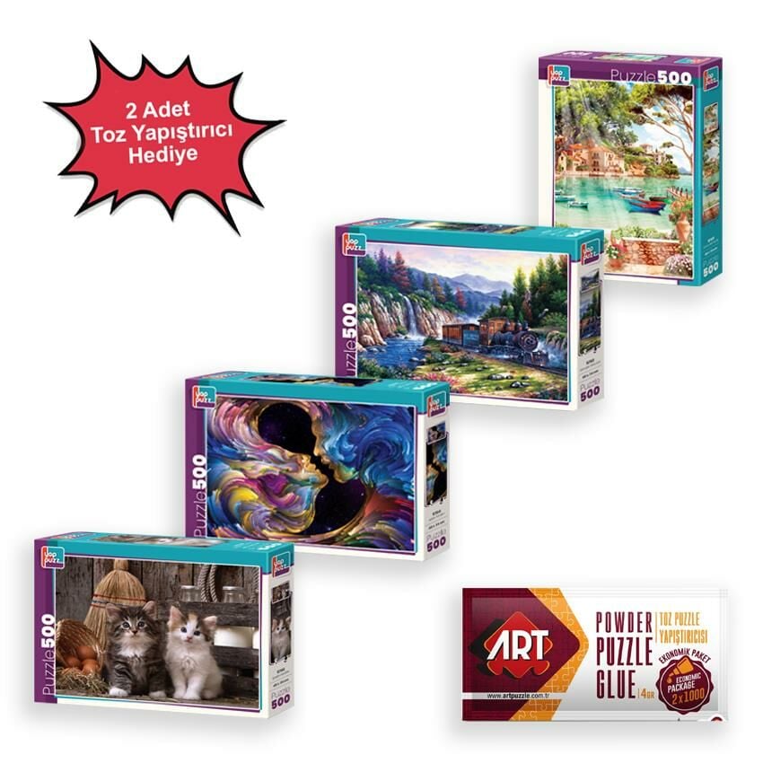 Yappuzz 4'lü 500 Parça Puzzle