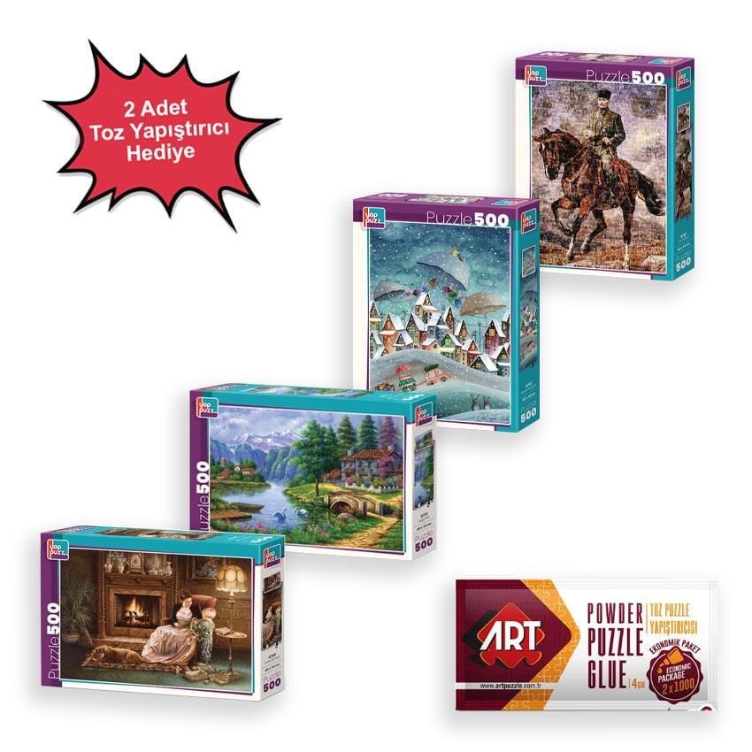 Yappuzz 4'lü 500 Parça Puzzle