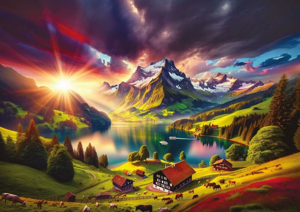 Art Puzzle Alplerin Kıyısında 500 Parça Puzzle