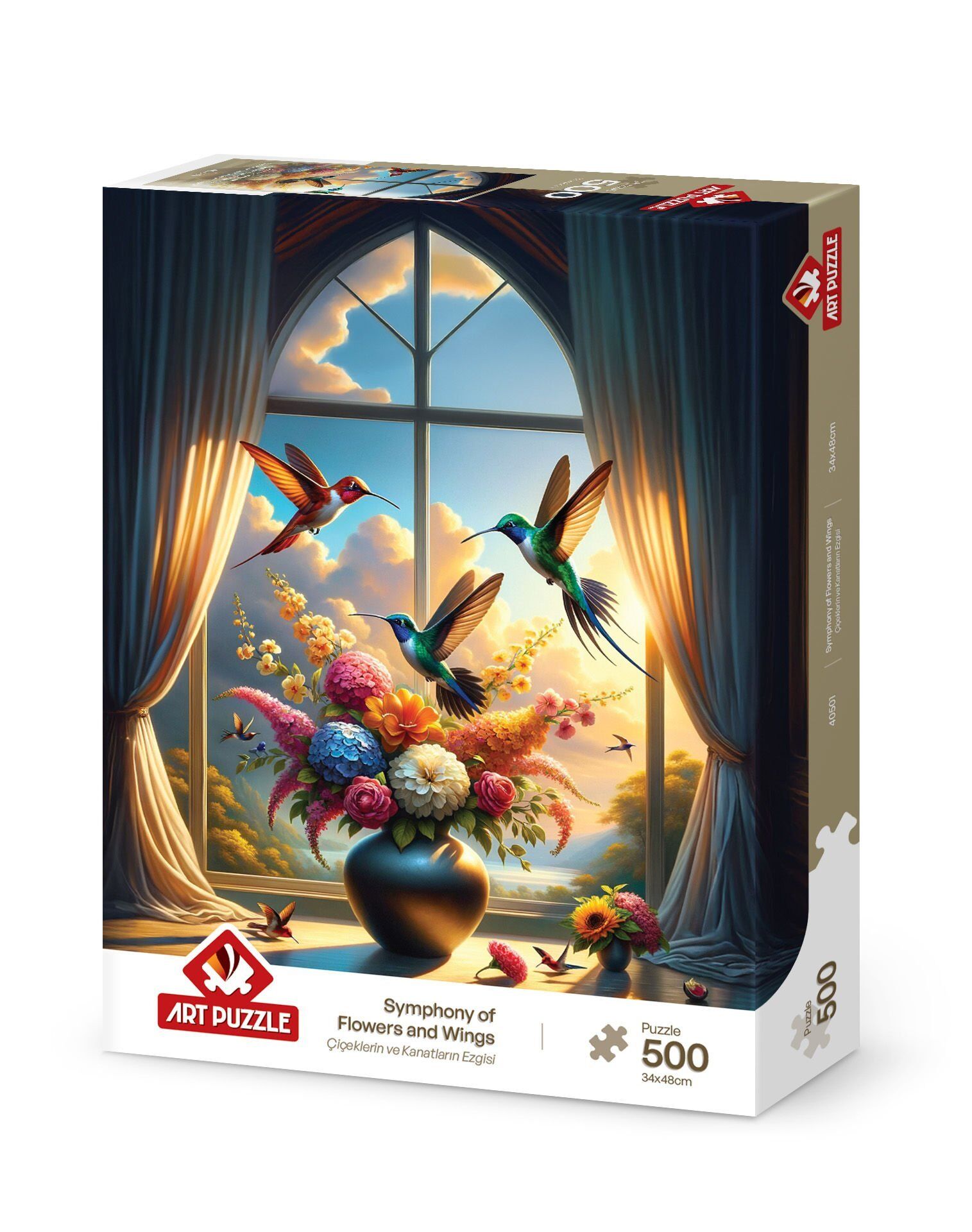 Art Puzzle Çiçeklerin ve Kanatların Ezgisi 500 Parça Puzzle