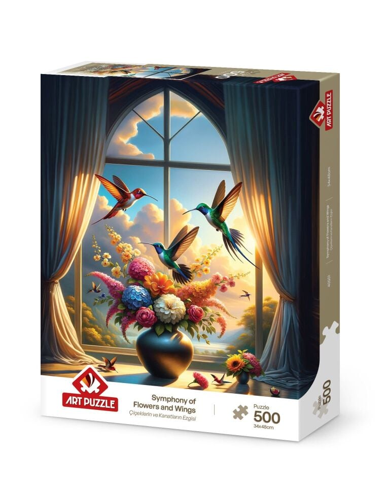 Art Puzzle Çiçeklerin ve Kanatların Ezgisi 500 Parça Puzzle