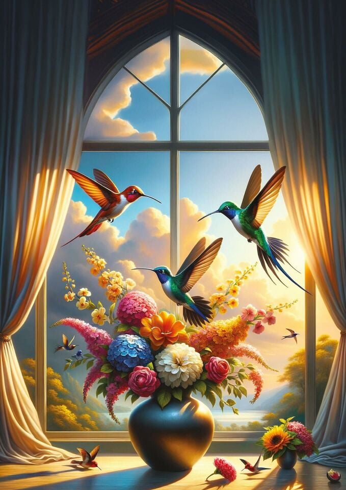 Art Puzzle Çiçeklerin ve Kanatların Ezgisi 500 Parça Puzzle