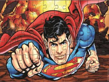 Yappuzz Puzzle Superman Art Lisanslı 50+100 Çocuk Puzzle