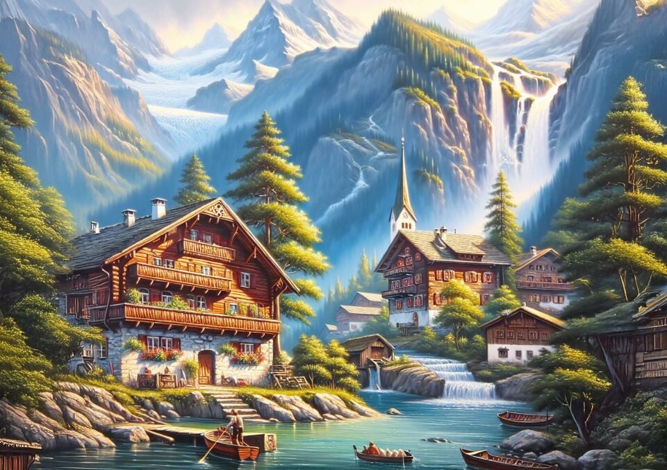 Art Puzzle Ahşap Evler Vadisi 260 Parça Puzzle
