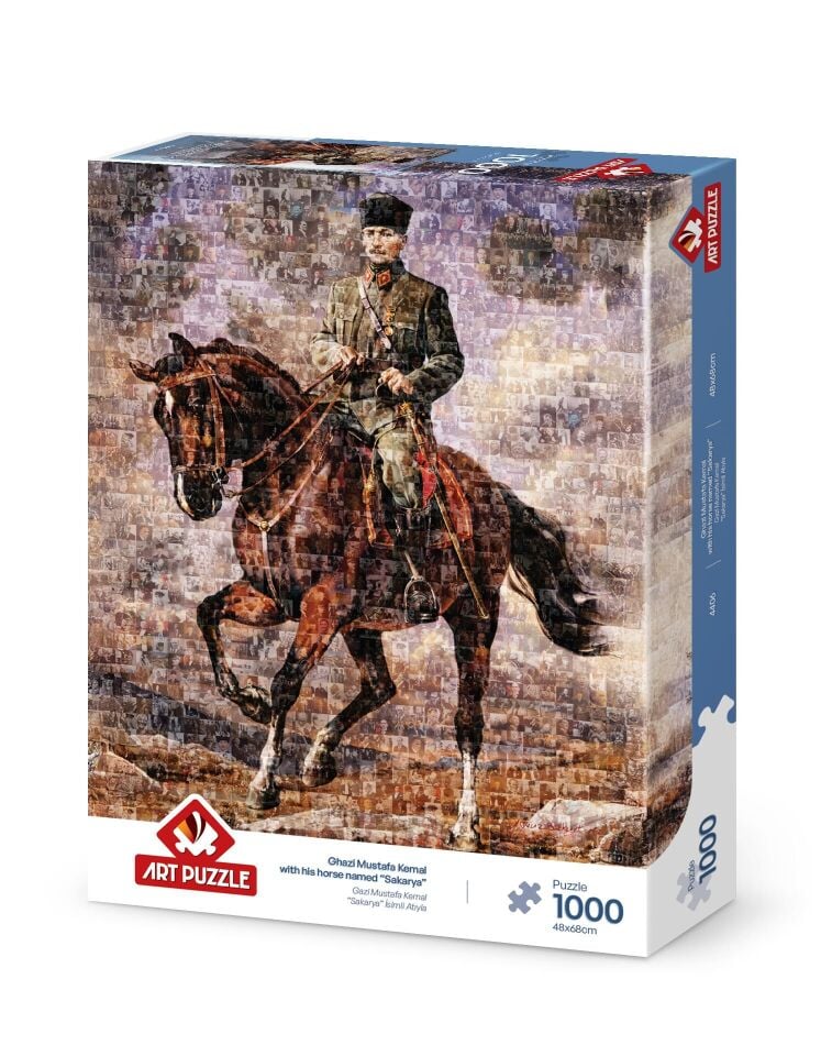 Art Puzzle Atatürk Sakarya İsimli Atıyla Kolaj 1000 Parça Puzzle