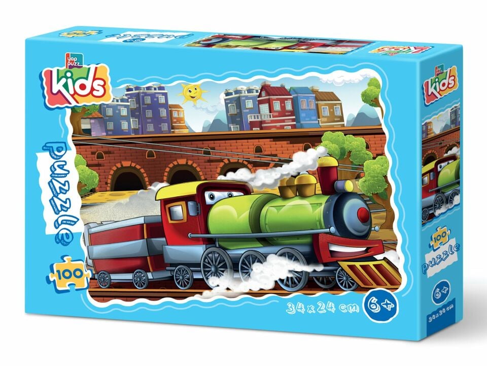 Yappuzz Yorgun Tren  100 Parça Çoçuk Puzzle