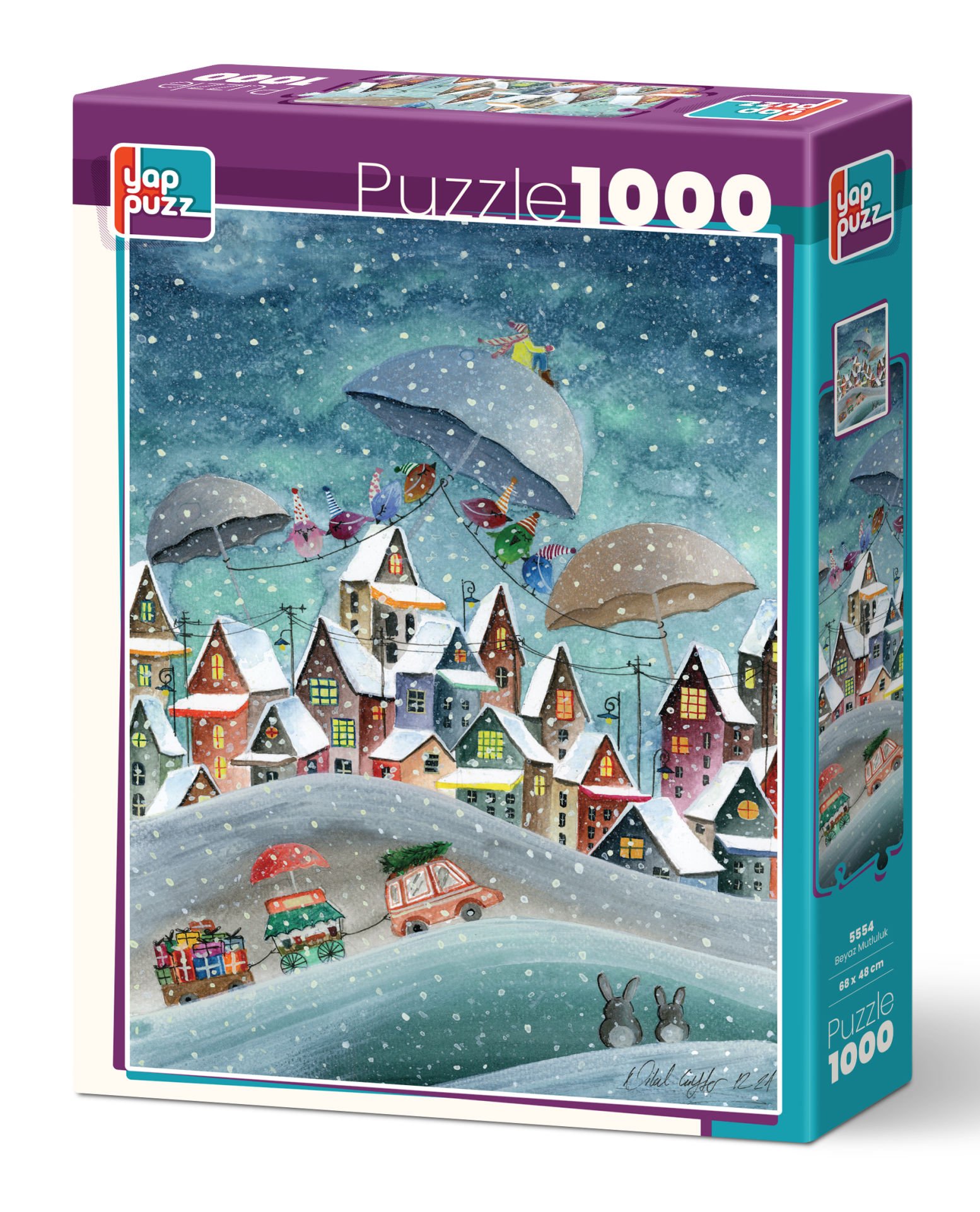 Yappuzz Beyaz Mutluluk 1000 Parça Puzzle