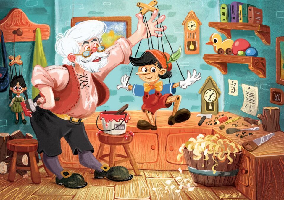 Yappuzz Pinokyo 100 Parça Çoçuk Puzzle