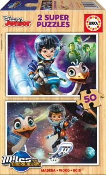 Educa Puzzle Miles From Tomorrow 2 x 50 Parça Ahşap Puzzle
