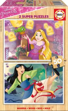 Educa Puzzle Princess 2 x 50 Parça Ahşap Puzzle