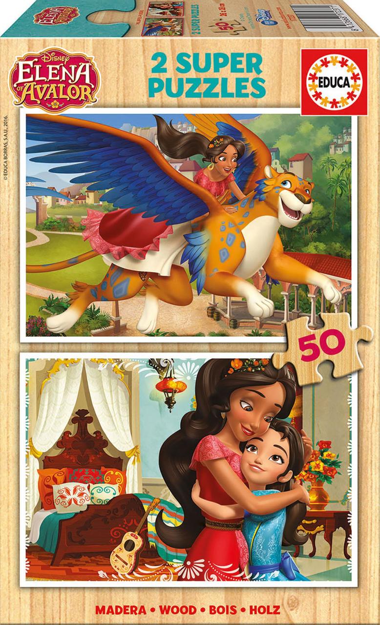 Educa Puzzle Elena Of Avalor 2 x 50 Parça Ahşap Puzzle