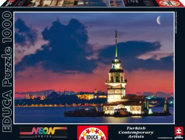 Educa Puzzle Kız Kulesi 1000 Parça Neon Puzzle