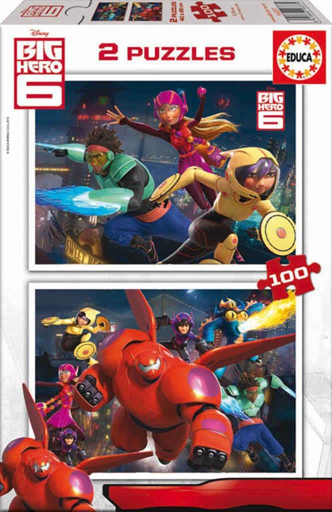 Educa Puzzle Big Hero, Disney 2 X 100 Parça