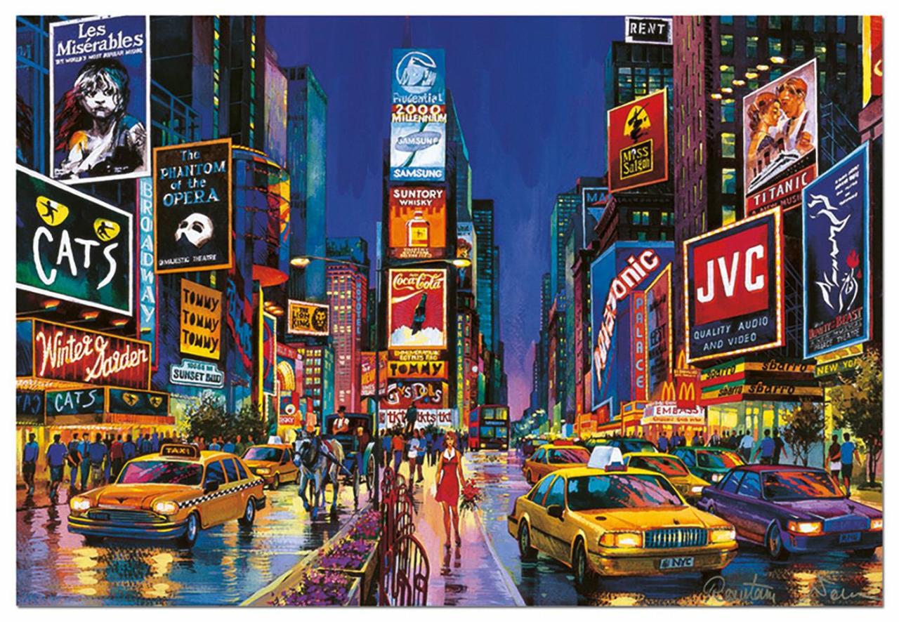 Educa Puzzle Time Square 1000 Parça Neon Puzzle