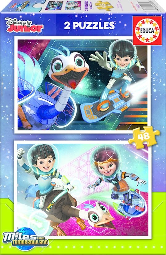 Educa Puzzle Miles From Tomorrowland, Disney 2 X 48 Parça